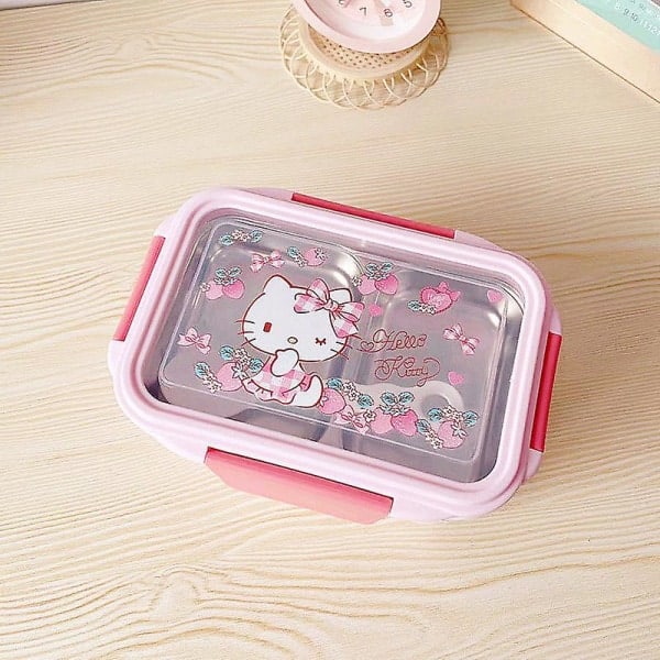 Sanrion Lounasrasia Kitty Kuromi Melody Cinnamoroll Kawai Ruostumaton Teräs Kaksoiskerros Anti-Palovammoja Varten Kannettava Eristys Lounasrasia Snoopy-7
