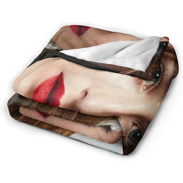 Dakota Johnson-filt - Ultrablød flannelsen 3D-print Plysset tæppe Sengdekoration Sengetæppe til stuen Soveværelsesdekoration 50x40in 125x100cm