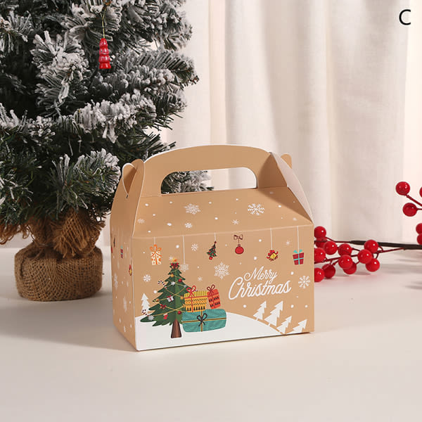 4 stk Kakeboksform God Jul Godisbokser Poser Jul C one size C one size