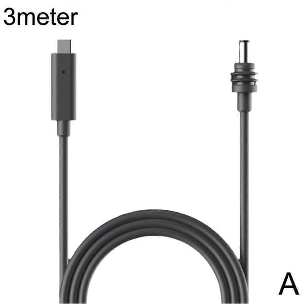 til STARLINK Mini USB-C til DC Strømkabel 100W med Lys, Syv Farve Lys 3m