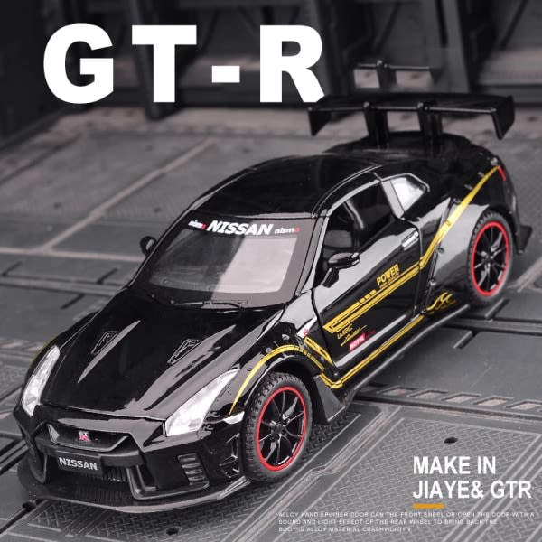 Nissan GT-R R35 1:32 Legering Modellbil, Leksaksbil, Barnpresent, Gratis Frakt - Bil Leksaker Grå