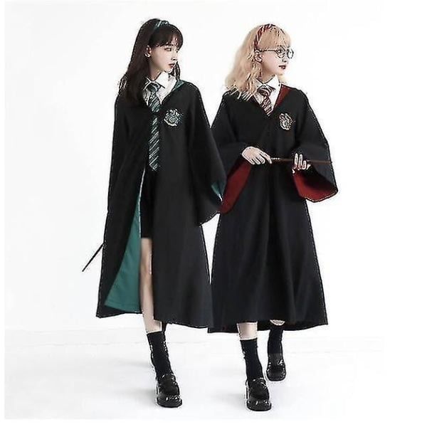 Harry Potter 6-osainen Taikuri Noita Fantasiapuvun Kapea Viitta Asuste_c_x_bb Vihreä Lapsi 145cm