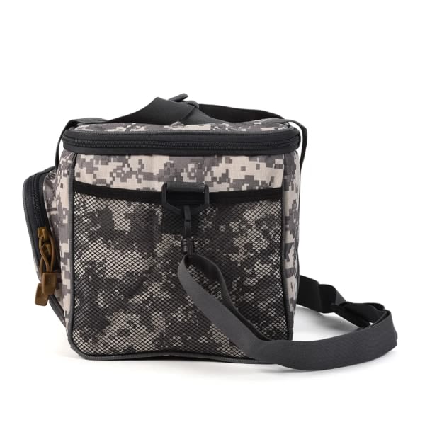 Lixada Bærbar Multifunksjonell Canvas Fiske-Skulderveske Fiskeutstyr Veske Agnspole Bag