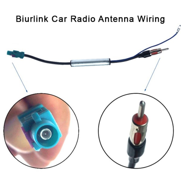 Bilradioantennkabel Fakra Hane Adapter Overføringskabel Sort onesize Black onesize