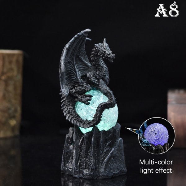 Fargeskiftende lavaharpiks base drage statue luminescerende hellig Dr A8 onesize A8 onesize