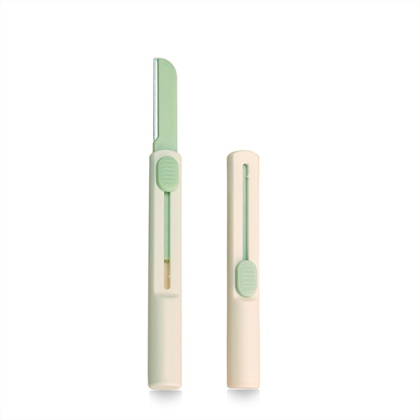 1. foldbar øjenbryns trimmer Hår fjernelse værktøj Ansigt barberblad Grøn onesize Green onesize