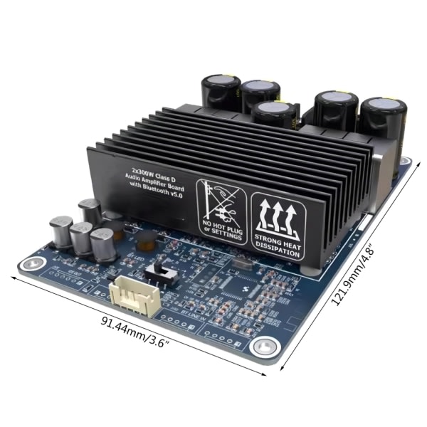 Högpresterande TPA3255 2x300W Stereofeber HIFI Digital Power Amp Board 2-kanals Klass D Förstärkare DC24-48V