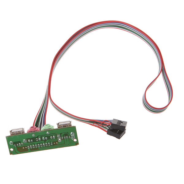 USB Lydport Mikrofon Hovedtelefonkabel 2 USB PC Kabinet 6,8 cm Frontpanel USB Audio Jack Porte Mikrofonkabel