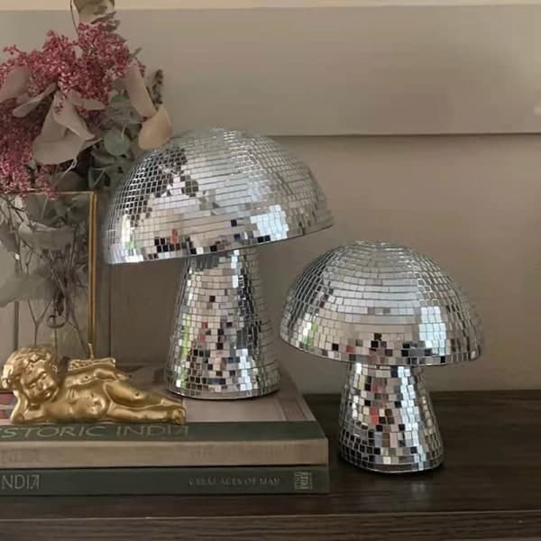 Svamp Diskokula Spegel Reflekterande Boll för Bröllopsfest Silver 6 Tum