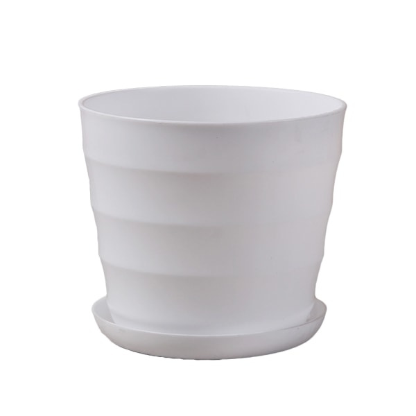 Färgglad Mini Plast Blomkruka Imitation Keramik Vas Plantskola Trädgård Suckulenta växtkrukor Nordisk heminredning White