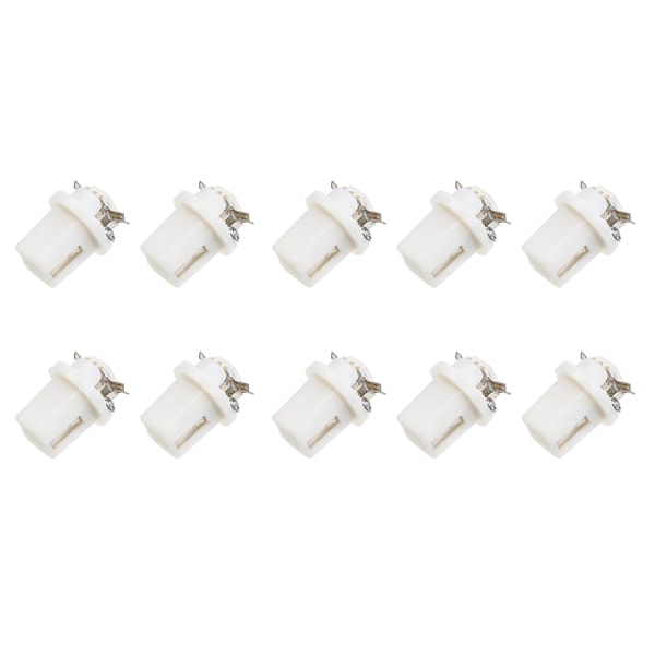 10st T5 B8.5d LED-ljus Bilinstrumentbräda Glödlampa Bilar Interiörlampa