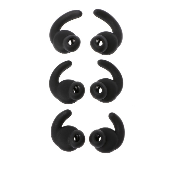 Öronproppar in-ear mattor EarTips för Synchros Reflect BT Mini BT hörlurar Propa Black Black