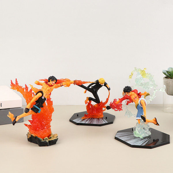 18 cm One Piece Figur Fire Fist Portgas·D·Ace Monkey·D·Luffy 2