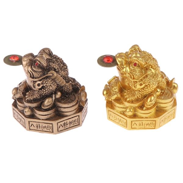 Ren kobber frosk funnet cikade frosk frosk statuer dyr messing han bronse one size Bronze one size