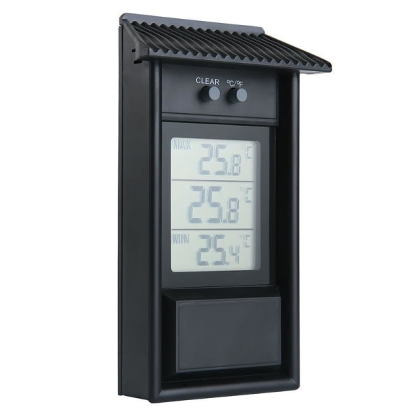 Digital Termometer Display Max Min Växthus Trädgård Utomhus Inomhus Väggrum Vit