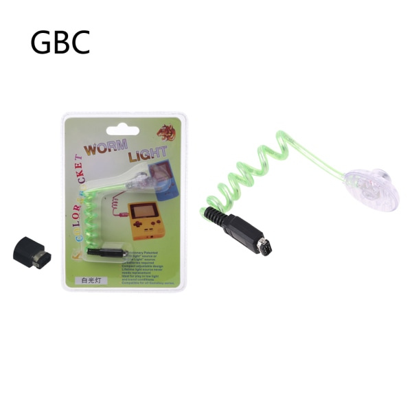 Kompatibel med Gameboy Color GBC GBP-konsol, Worm Screen Light Led Illumination Night Lamp för Gameboy Advance för GBA GBC