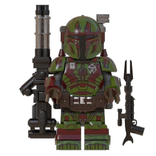 8 st Star Wars Tungt Infanteri Mandalorian Minifigur Monterad Mini Byggsten Actionfigurer Leksak Barn Julpresent