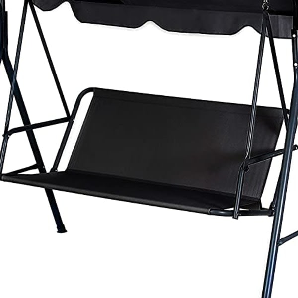 Överdrag för trädgårdsgunga, Överdrag för gungstol svart 115cm x 48cm x 48cm