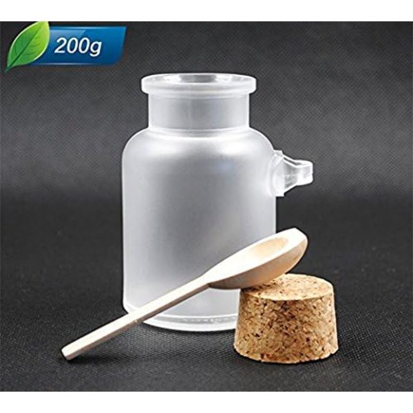2PCS Plast Rund Matt Badsalt Krydda Såsburk Behållare