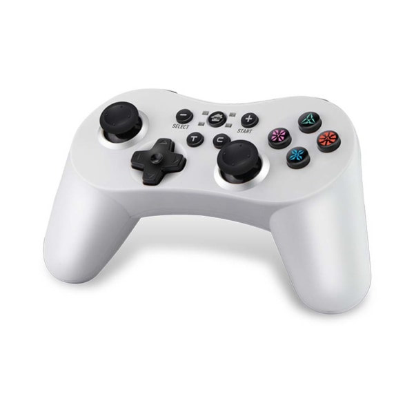 Ergonomiset Langattomat Pelikonsolit Kaksoisvärinä Joystick Pelikonsoli 400mAh 6-akselinen Gyroskooppi Switch/PC/PS3 Valkoinen