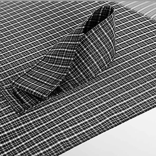 Practical Automatic Checkered Umbrella Dark Grey Light Wood