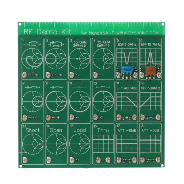 RF Demo Kit for NanoVNA VNA RF Test Board Tester Vector Network Test Filter/Dämpare med adapterkabel