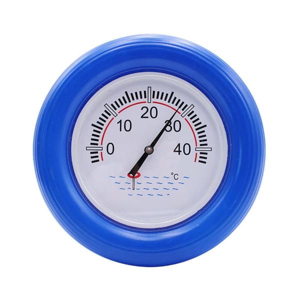 Blåt flydende ringtermometer, pooltermometer med blå flydende ring