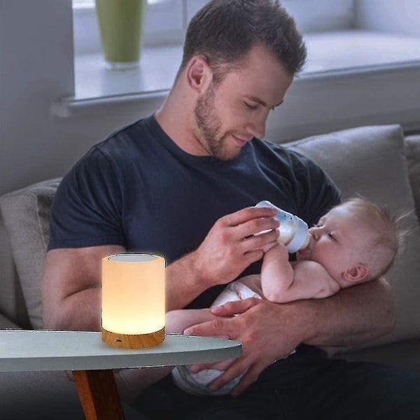 Led-sänglampa, dimbar atmosfär bordslampa för sovrum vardagsrum