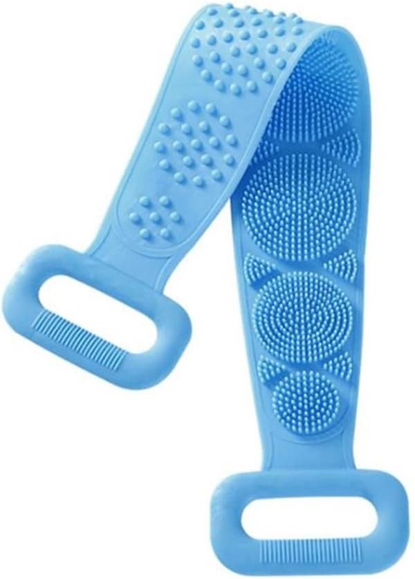 Ryggskrubber - Dusj - Kroppsskrubber - Silikon - Blå