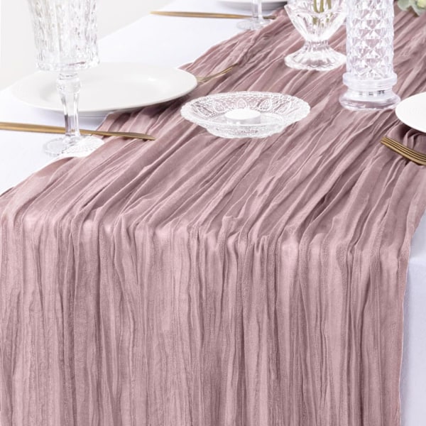 Forest table runner, 90 x 300 cm gauze table runner, long romantic semi-transparent fabric,wedding table decorations