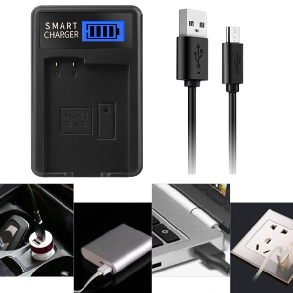 EN-EL15 LCD Single Batterilader til Nikon D500 D600 D610 D7000 D7100 D7200 D800E D810A Kamera Dock