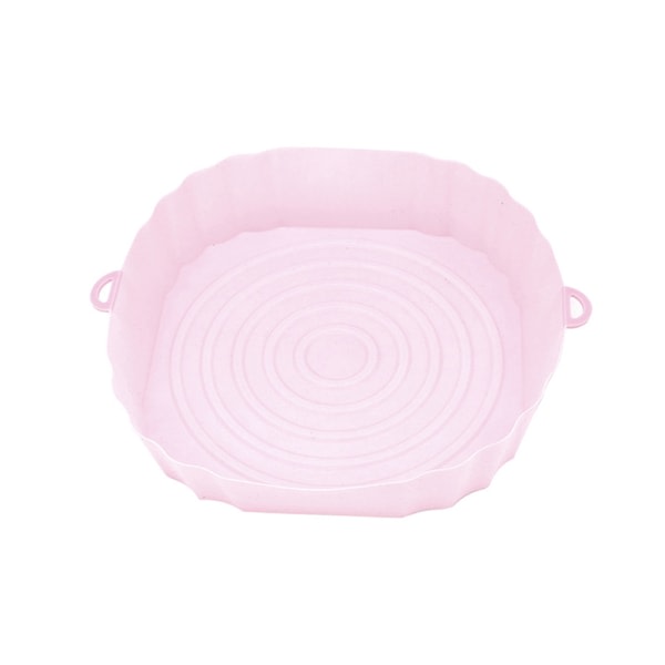 Silikon Air Fryer Liner Pad Firkant Gjenbrukbar Air Fryer Gryte Rosa 17cm Pink 17cm