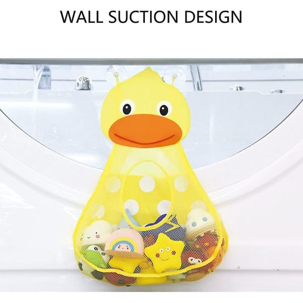 3 tecknade djurbadleksaker Förvaring Mesh Sugkopp Organizer Strandkorg för barn