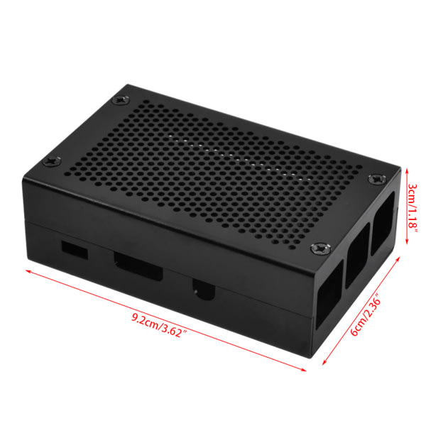 Aluminiumlegering för case Metallhölje för Raspberry Pi 3 Model B Cover 2 B Black