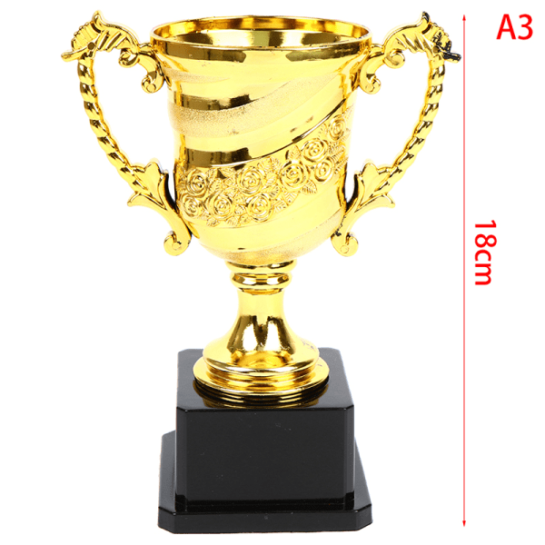 1 stk. Gullpokal Trofé Barn Skolefest Premie Rekvisita Ce Gull 18cm Gold 18cm