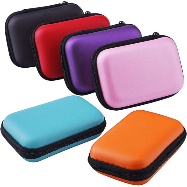 Case Hörlurar SD TF-kort USB Flash Disk Förvaringsfodral Väska, 6 stycken