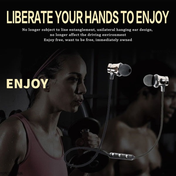 XT11 In-Ear Bluetooth Sports Magnetisk Headset med Stereomusikhøjttalere Guld gold