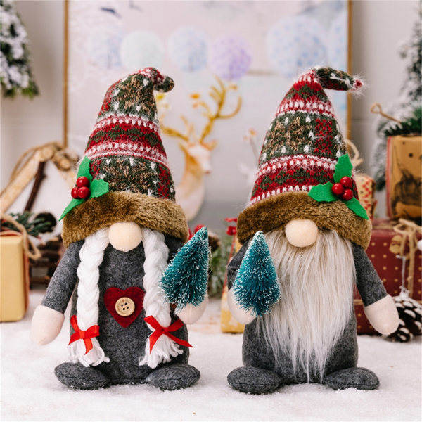 Jultomte Dockor Små Dekorationer Jultomte Fest Dekorationer För Festivalfest Träd Dekorationer Null - Kvinnor