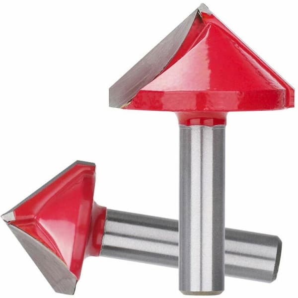 Trefresebits 8mm Skaft V Form 3D Graveringsbits 90 Grader Karbid Endefres Diameter 22 32mm Trefres-8x32mm 90D
