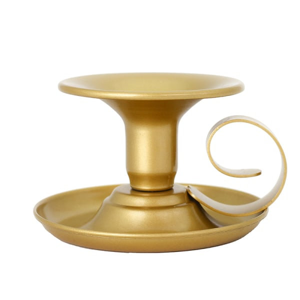 Retro lysestake Party Bryllup Julebord Håndholdt Cand Gold