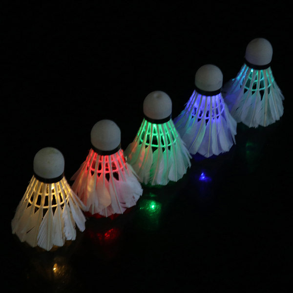 Badminton Mørk Natt Fargerik LED-belysning Sport Badmi Gold one size Gold one size