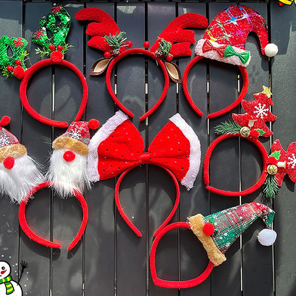 Fashion Christmas Hat Pannband Jul Paljett Pannband Santa A4 one size A4 one size