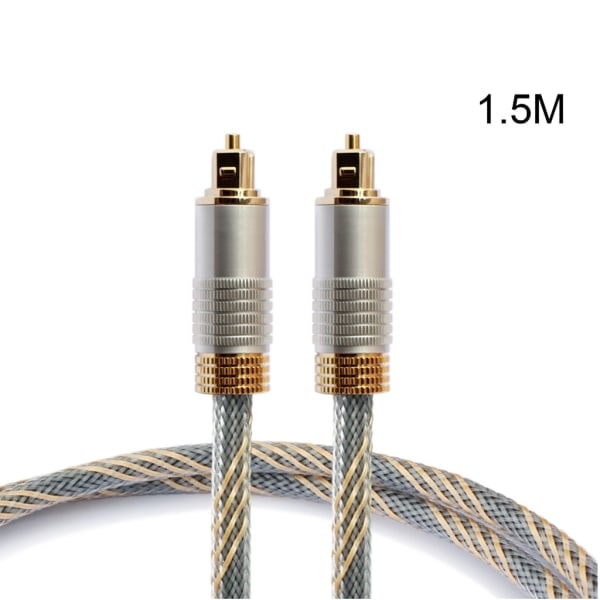 Optisk kabel SPDIF Digital ljud Optisk fiberkabel för hemmabiosystem Högtalare Ljudfält TV-spelare Nylon 1,5m