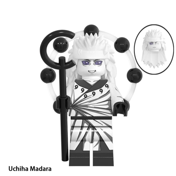 5st Narutos Blocks Byggklossar Madara Zetsu Might Guy Sasu hvit en størrelse white one size