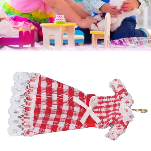 2 stk. Dukkehuskjole Levende udsøgt håndværk Miniature kjolelegetøj til 1/12 dukkehusdekoration