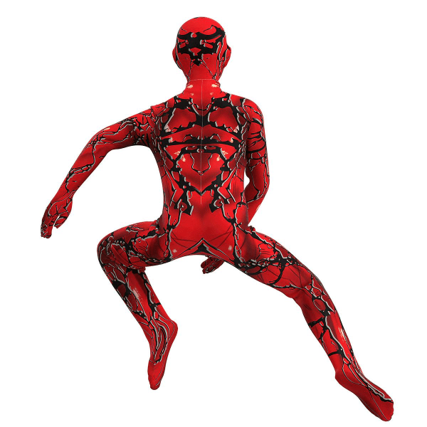 Ny Halloween-dräkt Cos Venom 2 Röd Venom Jumpsuit Tights Spider-man Hero Costume Kostym 110