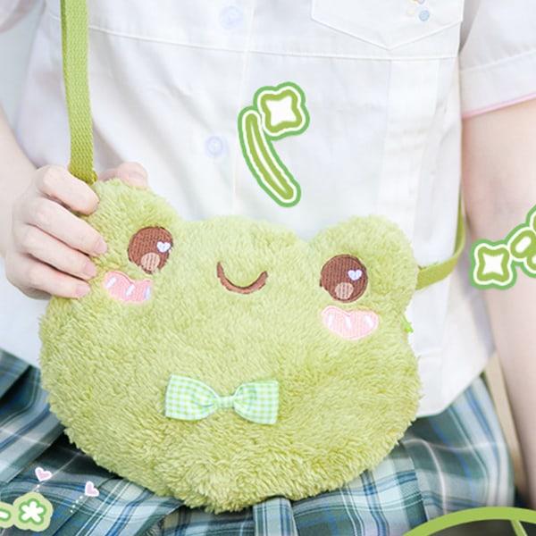 för Creative for Doll Plyschväska Axelväska Handväska Cute Green for Frog Crossbody Bag Messenger Bag för Samlingar Del