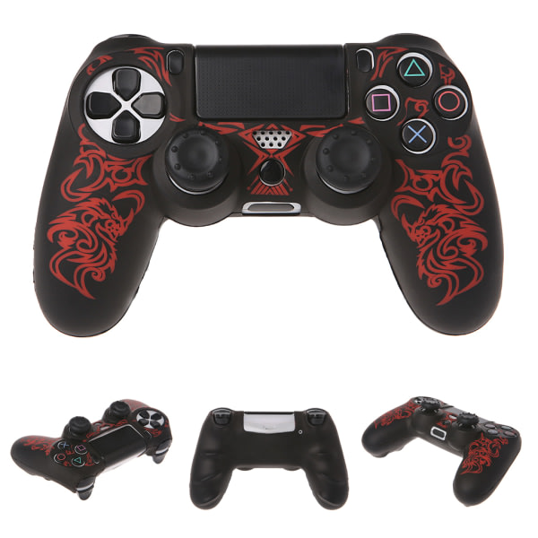 Blødt silikone fleksibelt gummi cover til controller Dragon til Case Videospil controller med cap Blå
