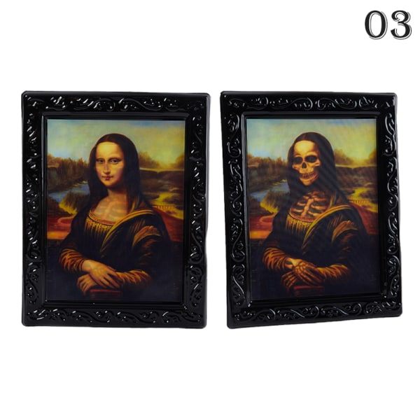 3D Spøkelsesbilde Fotoramme Utbyttbar skrekkportrettbilde Ha 02 onesize 2 onesize
