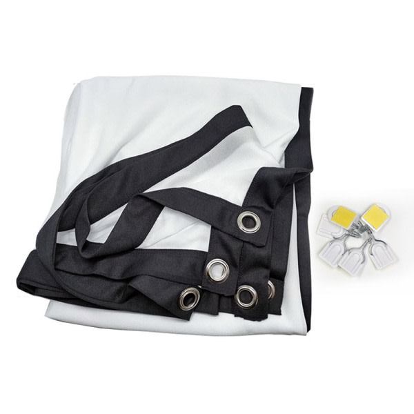 Polyester Foldable Bærbar Enkel Myk Gardin 100 Tommer Svart og Hvit Anti-Lys Projektor Skjerm CDQ